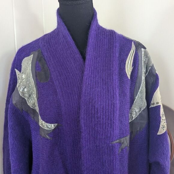 Fiorelle SM Kid Mohair Cardigan Patchwork Lagenlook Whimsigoth Fairy Grunge VTG - Picture 4 of 11